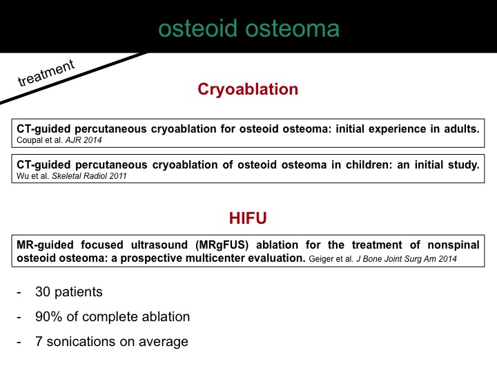percutaneous ablation of benign bone tumors