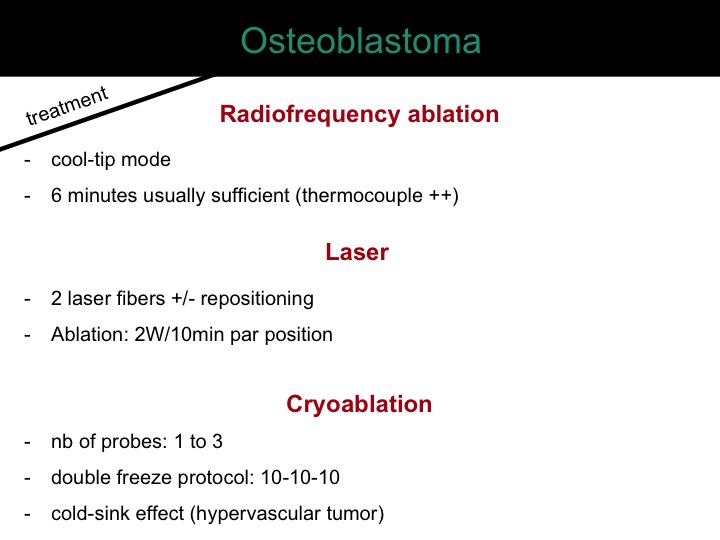 percutaneous ablation of benign bone tumors