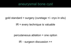 percutaneous ablation of benign bone tumors