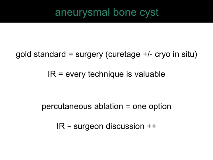 percutaneous ablation of benign bone tumors