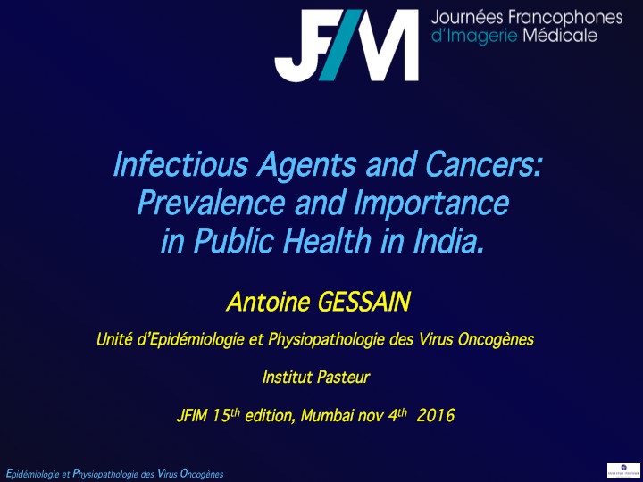 Infectious Agents and Cancers:Prevalence and Importance in Public Health in India.