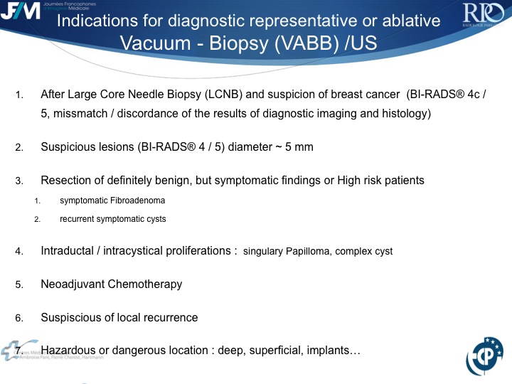 Percutaneous Breast lesion Ablation: When avoid Open Surgery?