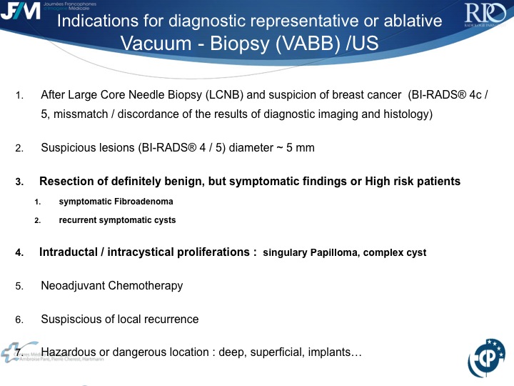 Percutaneous Breast lesion Ablation: When avoid Open Surgery?