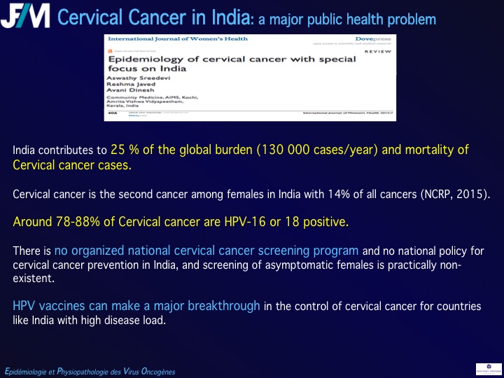 Infectious Agents and Cancers:Prevalence and Importance in Public Health in India.