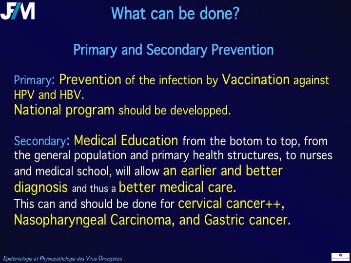 Infectious Agents and Cancers:Prevalence and Importance in Public Health in India.