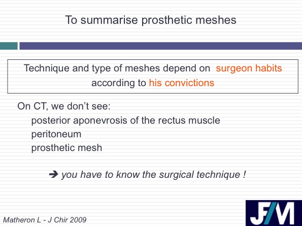 CT findings after abdominal wall repair surgery